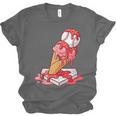 Baseball Ice Cream Drip Youth Strawberry Baseball Red Unisex Jersey T-Shirt