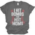 Baseball Joke Tee I Hit Bombs For Hot Moms Player Pitcher Unisex Jersey T-Shirt
