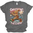 Baseball Player Christmas Gingerbread Smashing Through Snow Unisex Jersey T-Shirt Baseball Player Christmas Gingerbread Smashing Through Snow Unisex Jersey T-Shirt