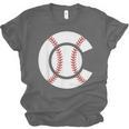 Baseball Sport Player Graphic Monogram Initial Letter C Unisex Jersey T-Shirt