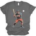 Bigfoot Playing Baseball Boys Kids Men Baseball Player Unisex Jersey T-Shirt