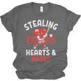 Boys Baseball Valentines Day Stealing Hearts Valentine Kids Unisex Jersey T-Shirt Boys Baseball Valentines Day Stealing Hearts Valentine Kids Unisex Jersey T-Shirt