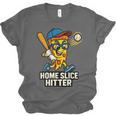 Boys Pizza Theme Baseball Home Hitter Unisex Jersey T-Shirt