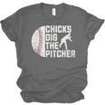 Chicks Dig The Pitcher Baseball Unisex Jersey T-Shirt Chicks Dig The Pitcher Baseball Unisex Jersey T-Shirt