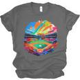 Colorful Baseball Field Home Run Baseball Player Fans Unisex Jersey T-Shirt Colorful Baseball Field Home Run Baseball Player Fans Unisex Jersey T-Shirt