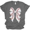 Cute Baseball Coquette Bow For Women Girls Baseball Mama Mom Unisex Jersey T-Shirt