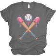 Dripping Pink Baseball Crossed Bats Summer Unisex Jersey T-Shirt Dripping Pink Baseball Crossed Bats Summer Unisex Jersey T-Shirt