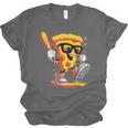 Drippy Pizza Baseball Slice Cartoon Sports Food Unisex Jersey T-Shirt