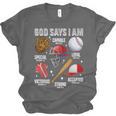 God Says I Am Baseball Player Catcher Pitcher Boys Men Unisex Jersey T-Shirt God Says I Am Baseball Player Catcher Pitcher Boys Men Unisex Jersey T-Shirt