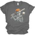 Halloween Boys Batting Skeleton Baseball Unisex Jersey T-Shirt