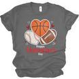 Happy Valentine’s Basketball Football Valentine Baseball Unisex Jersey T-Shirt