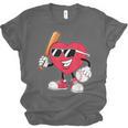 Heart Play Baseball Valentine's Day Teens Boys Girls Kids Unisex Jersey T-Shirt Heart Play Baseball Valentine's Day Teens Boys Girls Kids Unisex Jersey T-Shirt