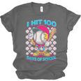 I Hit 100 Days Of School Baseball Ice Cream Drip Unisex Jersey T-Shirt I Hit 100 Days Of School Baseball Ice Cream Drip Unisex Jersey T-Shirt