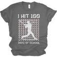 I Hit 100 Days Of School Baseball Player 100th Day Boys Kids Unisex Jersey T-Shirt