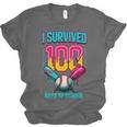 HUGvyn I Survived 100 Days Baseball Teacher Ice Cream Drip Unisex Jersey T-Shirt HUGvyn I Survived 100 Days Baseball Teacher Ice Cream Drip Unisex Jersey T-Shirt
