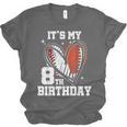 It's My 8th Birthday Baseball Football Heart 8 Year Old Unisex Jersey T-Shirt