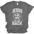 Jesus Has My Back Baseball Faith Motivation Tee Christian Unisex Jersey T-Shirt