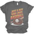 Just A Boy Who Loves Baseball Player Kids Unisex Jersey T-Shirt