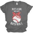 Just A Girl Who Loves Baseball Cute Retro Baseball Lover Unisex Jersey T-Shirt