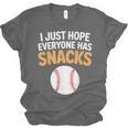 I Just Hope Everyone Has Snacks Baseball Game Day Fan Unisex Jersey T-Shirt I Just Hope Everyone Has Snacks Baseball Game Day Fan Unisex Jersey T-Shirt