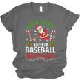 Most Likely To Play Baseball With Santa Christmas Pajamas Unisex Jersey T-Shirt Most Likely To Play Baseball With Santa Christmas Pajamas Unisex Jersey T-Shirt