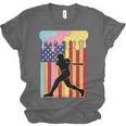 Retro Baseball Drip Boys Ice Cream Patriotic American Flag Unisex Jersey T-Shirt