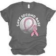 Save 2nd Base Breast Cancer Awareness Pink Ribbon Baseball Unisex Jersey T-Shirt Save 2nd Base Breast Cancer Awareness Pink Ribbon Baseball Unisex Jersey T-Shirt