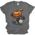 Spooky Halloween Scary Pumpkin Baseball Player Witchy Vibes Unisex Jersey T-Shirt Spooky Halloween Scary Pumpkin Baseball Player Witchy Vibes Unisex Jersey T-Shirt
