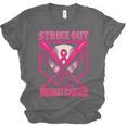 Strike Out Breast Cancer Baseball Ice Cream Drip Unisex Jersey T-Shirt Strike Out Breast Cancer Baseball Ice Cream Drip Unisex Jersey T-Shirt