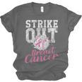 Strike Out Breast Cancer Baseball Warrior Unisex Jersey T-Shirt