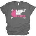 Strike Out Cancer Breast Cancer Awareness Baseball Warrior Unisex Jersey T-Shirt