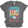 I Survived 100 Days Of School Baseball Drip Students Teacher Unisex Jersey T-Shirt