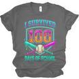 I Survived 100 Days Of School Baseball Drip Unisex Jersey T-Shirt I Survived 100 Days Of School Baseball Drip Unisex Jersey T-Shirt