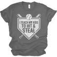 I Teach My Kids To Hit & Steal Baseball Player Coach Dad Tee Unisex Jersey T-Shirt I Teach My Kids To Hit & Steal Baseball Player Coach Dad Tee Unisex Jersey T-Shirt