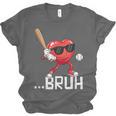 Valentines Bruh Red Heart Playing Baseball Men Boys Kids Unisex Jersey T-Shirt Valentines Bruh Red Heart Playing Baseball Men Boys Kids Unisex Jersey T-Shirt