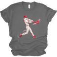 Valentines Day Baseball Batter Silhouette Heart For Men Boys Unisex Jersey T-Shirt