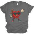 Valentines Day Baseball Red Heart Love Boys Kids Tee Unisex Jersey T-Shirt