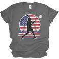 Women's Batter Patriotic American Flag Baseball Silks Unisex Jersey T-Shirt Women's Batter Patriotic American Flag Baseball Silks Unisex Jersey T-Shirt