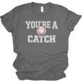 You'Re A Catch Baseball Pun Heart Kids Boys Valentines Unisex Jersey T-Shirt You'Re A Catch Baseball Pun Heart Kids Boys Valentines Unisex Jersey T-Shirt