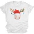 Baseball Christmas Reindeer Santa Hat Sports Player Xmas Unisex Jersey T-Shirt