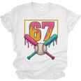 Baseball Ice Cream Drip Number 67 Player 67th Birthday Premium Tri-Blend Unisex Jersey T-Shirt Baseball Ice Cream Drip Number 67 Player 67th Birthday Premium Tri-Blend Unisex Jersey T-Shirt