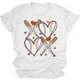 Coquette Bow XOXO Baseball Lover Heart Valentine Game Day Unisex Jersey T-Shirt