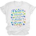 Don’t Hear What I Didn’t Say Autism Awareness Valentine Raglan Baseball Tee Unisex Jersey T-Shirt