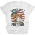 Faith Family Freedom Patriotic Christian Baseball Game Day Unisex Jersey T-Shirt Faith Family Freedom Patriotic Christian Baseball Game Day Unisex Jersey T-Shirt