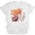 Football Basketball Baseball Heart Valentine Boys Men Kid Unisex Jersey T-Shirt