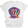Gen Alpha Slang Ice Cream Drip Six Seven 67 Baseball Catcher Unisex Jersey T-Shirt