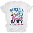 Gender Reveal Baseball Or Bows Daddy Loves You Unisex Jersey T-Shirt Gender Reveal Baseball Or Bows Daddy Loves You Unisex Jersey T-Shirt