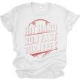 Hit Hard Run Fast Turn Left Baseball Fan Red Graphic Unisex Jersey T-Shirt Hit Hard Run Fast Turn Left Baseball Fan Red Graphic Unisex Jersey T-Shirt