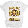 I Just Hit 100 Days Of School Baseball Boys Kids 100th Day Unisex Jersey T-Shirt