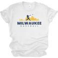 Milwaukee Baseball Minimalist City Skyline Baseball Lover Unisex Jersey T-Shirt